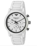  Shop Authentic Emporio Armani Luigi Chronograph Ceramic White Dial White Ceramic Strap Watch For Men - AR1499 - Luxxuri