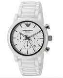  Shop Authentic Emporio Armani Luigi Chronograph Ceramic White Dial White Ceramic Strap Watch For Men - AR1499 - Luxxuri