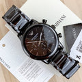  Shop Authentic Emporio Armani Luigi Chronograph Black Dial Black Stainless Steel Watch For Men - AR1507 - Luxxuri