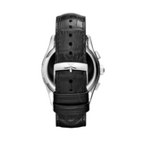  Shop Authentic Emporio Armani Valente Chronograph Black Dial Black Leather Strap Watch For Men - AR1633 - Luxxuri