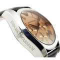  Shop Authentic Emporio Armani Valente Chronograph Amber Dial Brown Leather Strap Watch For Men - AR1634 - Luxxuri