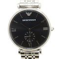  Shop Authentic Emporio Armani Retro Black Dial Silver Steel Strap Watch For Men - AR1676 - Luxxuri