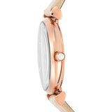  Shop Authentic Emporio Armani Gianni T Bar Gunmetal Dial Beige Leather Strap Watch For Women - AR1681 - Luxxuri