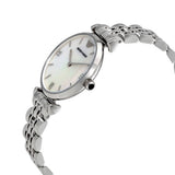  Shop Authentic Emporio Armani T Bar Mother of Pearl Dial Steel Strap Watch For Women - AR1682 - Luxxuri