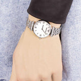  Shop Authentic Emporio Armani T Bar Mother of Pearl Dial Steel Strap Watch For Women - AR1682 - Luxxuri