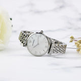  Shop Authentic Emporio Armani T Bar Mother of Pearl Dial Steel Strap Watch For Women - AR1682 - Luxxuri