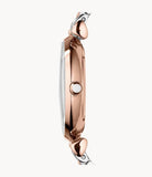  Shop Authentic Emporio Armani T Bar Gianni Classic Mother Of Pearl Dial Two Tone Steel Strap Watch For Women - AR1683 - Luxxuri