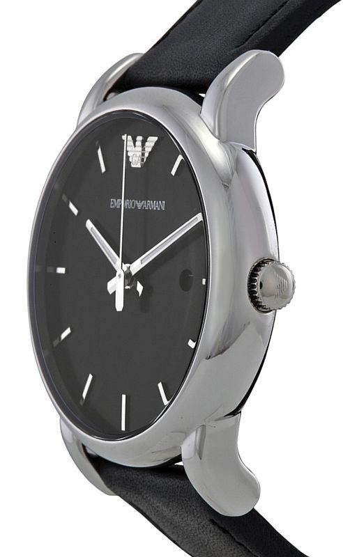  Shop Authentic Emporio Armani Classic Quartz Black Dial Black Leather Strap Watch For Men - AR1692 - Luxxuri