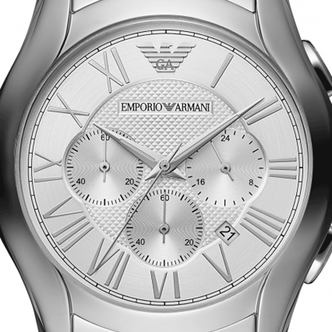  Shop Authentic Emporio Armani Velente Chronograph Quartz Silver Dial Silver Steel Strap Watch For Men - AR1702 - Luxxuri