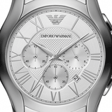  Shop Authentic Emporio Armani Velente Chronograph Quartz Silver Dial Silver Steel Strap Watch For Men - AR1702 - Luxxuri