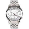  Shop Authentic Emporio Armani Velente Chronograph Quartz Silver Dial Silver Steel Strap Watch For Men - AR1702 - Luxxuri