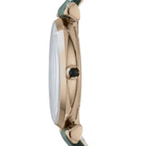  Shop Authentic Emporio Armani Retro Champagne Beige Dial Green Leather Strap Watch For Women - AR1726 - Luxxuri
