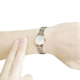  Shop Authentic Emporio Armani Gianni Mother of Pearl Dial Two Tone Steel Strap Watch For Women - AR1764 - Luxxuri