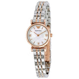 Shop Authentic Emporio Armani Gianni Mother of Pearl Dial Two Tone Steel Strap Watch For Women - AR1764 - Luxxuri