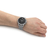  Shop Authentic Emporio Armani Classic Chronograph Black Dial Silver Mesh Bracelet Watch For Men - AR1808 - Luxxuri