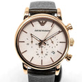  Shop Authentic Emporio Armani Classic Chronograph White Dial Brown Leather Strap Watch For Men - AR1809 - Luxxuri