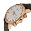  Shop Authentic Emporio Armani Classic Chronograph White Dial Brown Leather Strap Watch For Men - AR1809 - Luxxuri