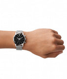  Shop Authentic Emporio Armani Luigi Chronograph Black Dial Silver Mesh Bracelet Watch For Men - AR1811 - Luxxuri