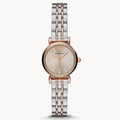 Emporio Armani Gianni T Bar Grey Dial Two Tone Steel Strap Watch For Women - AR1841