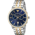  Shop Authentic Emporio Armani Classic Blue Dial Two Tone Steel Strap Watch For Men - AR1847 - Luxxuri