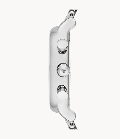  Shop Authentic Emporio Armani Chronograph Black Dial Silver Steel Strap Watch For Men - AR1853 - Luxxuri