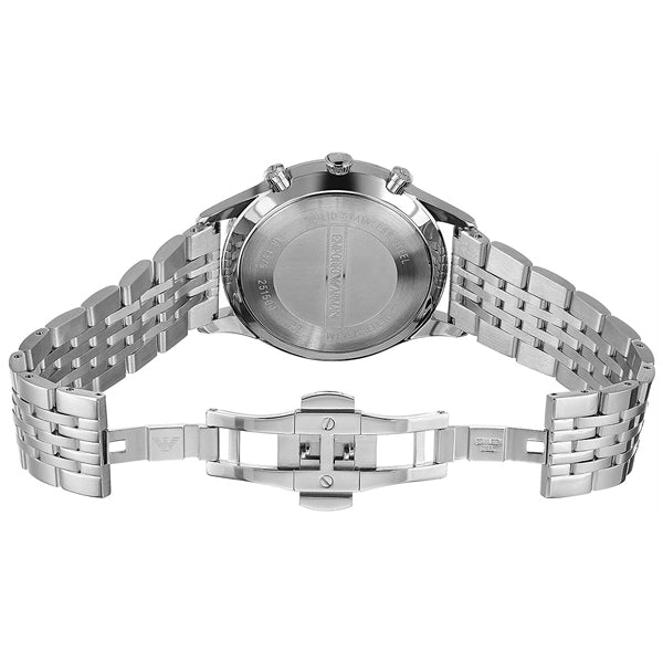  Shop Authentic Emporio Armani Classic Chronograph Silver Dial Silver Steel Strap Watch For Men - AR1879 - Luxxuri