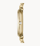  Shop Authentic Emporio Armani Gianni T Bar White Mother of Pearl Dial Gold Steel Strap Watch For Women - AR1907 - Luxxuri