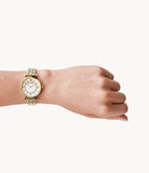  Shop Authentic Emporio Armani Gianni T Bar White Mother of Pearl Dial Gold Steel Strap Watch For Women - AR1907 - Luxxuri