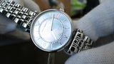  Shop Authentic Emporio Armani Gianni T-Bar Mother of Pearl Dial Silver Stainless Steel Watch For Women - AR1908 - Luxxuri