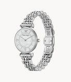  Shop Authentic Emporio Armani Gianni T-Bar Mother of Pearl Dial Silver Stainless Steel Watch For Women - AR1908 - Luxxuri