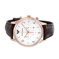  Shop Authentic Emporio Armani Beta Chronograph White Dial Brown Leather Strap Watch For Men - AR1916 - Luxxuri