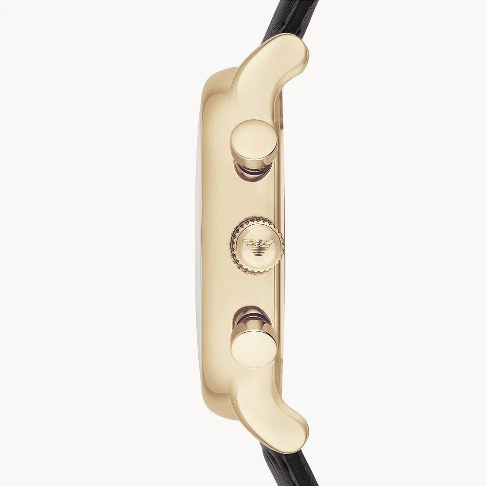  Shop Authentic Emporio Armani Luigi Chronograph Black Dial Black Leather Watch For Men - AR1917 - Luxxuri