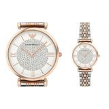  Shop Authentic Emporio Armani Gianni T Bar White Dial Two Tone Steel Strap Watch For Women - AR1926 - Luxxuri