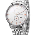  Shop Authentic Emporio Armani Chonograph SIlver Dial Silver Steel Strap Watch For Men - AR1933 - Luxxuri