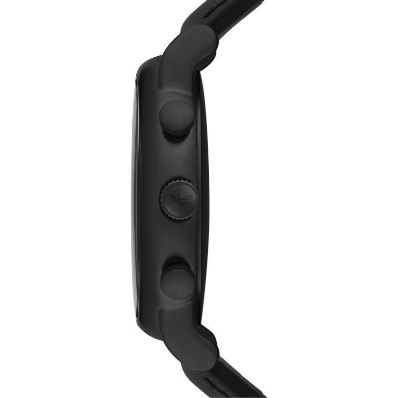  Shop Authentic Emporio Armani Luigi Chronohraph Black Dial Black Leather Strap Watch For Men - AR1970 - Luxxuri