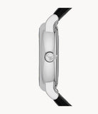  Shop Authentic Emporio Armani Luigi Silver Skeleton Dial Black Leather Strap Watch For Men - AR1981 - Luxxuri