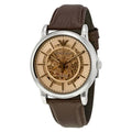  Shop Authentic Emporio Armani Luigi Meccanico Brown Dial Brown Leather Strap Watch For Men - AR1982 - Luxxuri
