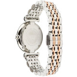  Shop Authentic Emporio Armani Gianni T-Bar Mother of Pearl Dial Two Tone Steel Strap Watch For Women - AR1987 - Luxxuri