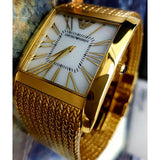  Shop Authentic Emporio Armani Mother of Pearl Dial Gold Mesh Bracelet Watch For Men - AR2016 - Luxxuri