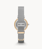  Shop Authentic Emporio Armani Gianni T Bar Mother of Pearl Dial Silver Mesh Bracelet Watch For Women - AR2068 - Luxxuri
