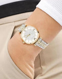  Shop Authentic Emporio Armani Gianni T Bar Analog White Dial Two Tone Steel Strap Watch For Women - AR2076 - Luxxuri