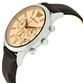  Shop Authentic Emporio Armani Classic Chronograph Beige Dial Brown Leather Strap Watch For Men - AR2433 - Luxxuri