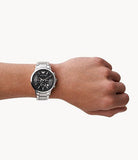  Shop Authentic Emporio Armani Classic Chronograph Black Dial Silver Steel Strap Watch For Men - AR2434 - Luxxuri