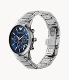  Shop Authentic Emporio Armani Renato Chronograph Blue Dial Silver Steel Strap Watch For Men - AR2448 - Luxxuri