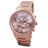  Shop Authentic Emporio Armani Classic Rose Gold Chronograph Steel Strap Watch For Men - AR2452 - Luxxuri