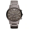 Emporio Armani Classic Chronograph Grey Dial Grey Steel Strap Watch For Men - AR2454