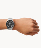  Shop Authentic Emporio Armani Sportivo Chronograph Black Dial Silver Steel Strap Watch For Men - AR2460 - Luxxuri