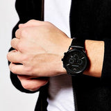  Shop Authentic Emporio Armani Sportivo Chronograph Black Dial Black Leather Strap Watch For Men - AR2461 - Luxxuri