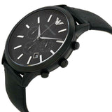  Shop Authentic Emporio Armani Sportivo Chronograph Black Dial Black Leather Strap Watch For Men - AR2461 - Luxxuri