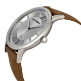  Shop Authentic Emporio Armani Renato Silver Dial Brown Leather Strap Watch For Men - AR2463 - Luxxuri